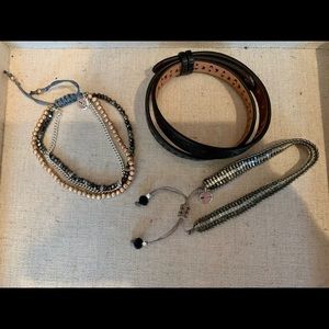 Stella & Dot Silver & Rose Gold Bracelet Lot